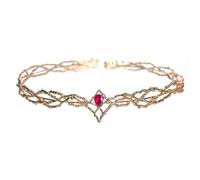 Diadème de princesse elfe, bijoux de tête for femmes, 1 pièce, coiffe de fée, bandeau de cheveux en cristal, couronne de cheveux elfiques, bandeau de forêt, accessoire de cosplay elfique, diamètre d'e