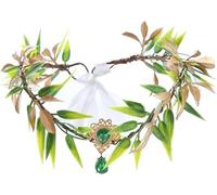 Diadème de princesse elfe, bijoux de tête for femmes, 1 pièce, coiffe de fée, bandeau, feuille, strass, fait à la main, coiffe de princesse, couronne de fleurs de mariage en forêt, accessoire de cospl