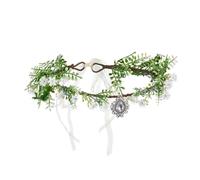 Diadème de princesse elfe, bijoux de tête for femmes, 1 pièce, coiffe de fée, couronne de fleurs, cristaux floraux, coiffe de fête, accessoires de costume, accessoire de cosplay(White)