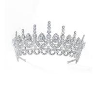 Diadème de princesse pour costume de mariée, accessoires pour cheveux, diadème en cristal argenté, couronne en strass pour défilé de mode, mariage, pique-nique