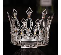 Diadème en Diamant, diadèmes et couronnes en Cristal Couleur Argent, Strass colorés, Ronds, Accessoires pour Cheveux de Mariage, Bijoux pour Cheveux de mar