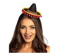 Boland Serre-tête Sombrero 54423 avec pompons – Mexicain, Multicolore, Taille unique