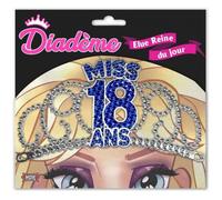 DIADEME MISS 18 ANS BLEU