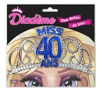 DIADEME MISS 40 ANS BLEU
