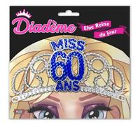 DIADEME MISS 60 ANS BLEU