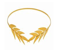 Diadème pour femme - Couronne de feuilles exquise - Antirouille - Brillante - Couleur unie - Accessoire de robe de mariée - Costume de princesse - Doré