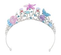 Diadème Sirène Cristaux et Perles, en Alliage | Coiffe Légère, Style Romantique, Forme Étoile de Mer, pour Cérémonies, Fêtes et Usage Féminin