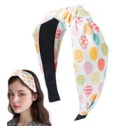 Diadèmes de Pâques pour enfants, bandeau de Pâques heureux, bandeau à nœud large, bandeau de Pâques heureux imprimé œuf de lapin, bandeau pour femme, accessoires pour cheveux