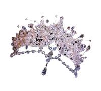 Diadèmes de princesse sophistiqués en argent pour les occasions spéciales tenues élégantes usage quotidien couronnes en strass