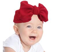 Diadèmes élastiques doux avec nœud pour les tout-petits - Serre-tête confortable avec nœud pour petites filles | Bandeaux faits à la main pour pour anniversaire, Noël