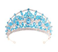 Diadèmes en strass pour mariée Accessoires de cheveux pour femmes Bal Party Diadème Bleu 2