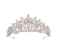 Diadèmes et couronnes de mariage en strass - Couronne de mariée dorée, diadème de princesse, bijoux pour femmes et filles, couronne élégante incrustée de strass, coiffure de fête pour mariage