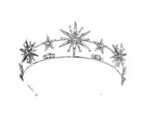Diadèmes et couronnes for femmes, diadème couronne, couronne de mariage vintage étoile à 6 branches, diadèmes strass diadème princesse femmes bandeau accessoires de cheveux de mariée coiffes de mariée