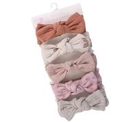 Diadèmes pour bébé fille - Serre-tête en nylon doux avec nœuds, accessoires élastiques pour cheveux confortables et faits à la main pour bébés, bandeaux