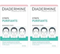 Diadermine - 6 Strips Purifiants Visage - Anti Points Noirs/Impuretés - Peaux Normales à Mixtes - Actifs régulateurs de sébum - Purifie la Peau (Lot de 2)