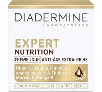 Diadermine - Expert Nutrition - Crème Visage de Jour Anti-Âge Extra-Riche - Peaux Matures, Sèches à Très Sèches - Nourrit et apaise la peau - Formule à la l'huile de Marula et Oméga 6 - Pot de 50 ml