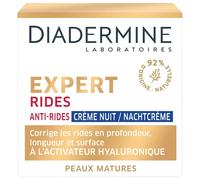 Diadermine - Crème Visage Nuit - Soin Visage Anti-Rides Double Action - A l'activateur Hyaluronique - Lisse visiblement rides et ridules - Contenant de 50 ml
