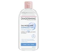 Diadermine - Eau Micellaire Nettoyante - Express 3 en 1 - Tous Types de Peaux - Retire le maquillage - Hydrate la Peau - Nettoyant Visage - 93% d'ingrédients d'origine naturelle - Flacon de 400 ml