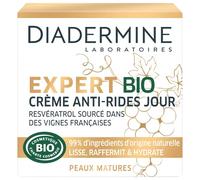 Diadermine Expert Bio Crème Visage Anti-Rides Jour, Resvératrol et Extrait d'Algues, 50ml