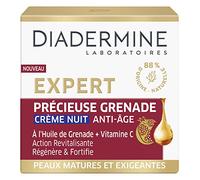 Diadermine - Expert - Précieuse Grenade - Crème de Nuit Visage Anti-Âge - Régénère et Fortifie - Formule à l'huile de Grenade et Vitamine C - Soin du Visage - Soin Anti-Age - Pot de 50 ml