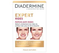 Diadermine - Patchs Anti-Rides Visage - Contour des Yeux et de la Bouche - Expert Rides 3D - Peaux Matures - Réduit les rides en profondeur - Effet repulpant immédiat - 12 patchs,Traitement de ride