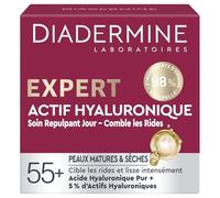 DIADERMINE - Soin Jour Repulpant Visage, Hydratation Intense à l’Acide Hyaluronique (Pot 50mL) - Le Lot De 2