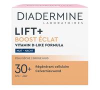 DIADERMINE - Soin Nuit Lift+ Booster Éclat Hydratant, Formule Vitaminée D-Like, Peaux Sèches (50 mL) - lot de 2 - Vendu par Lot