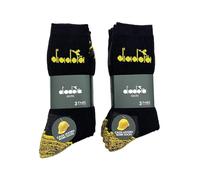 Diadora - 6 paires de chaussettes de travail unisexes renforcées en éponge avec bout et talon, demi-jambe - Nouveau modèle extra confort, doré, 43-46