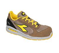 Diadora Homme Run Net AIRBOX Low S1P SRC Chaussure de Piste d'athlétisme, Tobacco Brown/Moon Rock Gray, 46 EU