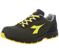 Diadora Homme Run Atom Low S3 SRC ESD Chaussure de Piste d'athlétisme, Black/Yellow Croms, 46 EU