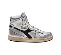 Diadora - Baskets en Cuir Naturel Premium Stone Washed - Femme - Chaussures - Gris - Taille: 37 EU