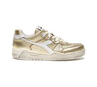 Diadora - Baskets en Cuir Premium Délavé - Femme - Chaussures - Jaune - Taille: 37 EU