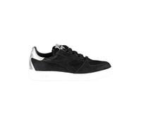 Diadora - Baskets Femme en Cuir Noir - Femme - Chaussures - Noir - Taille: 36 1/2 EU