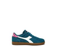 Diadora Chaussure Basse Baskets Casual Modèle Tokyo 181247 Tige en Cuir Suède Premium, Semelle en Caoutchouc, Chaussures Unisexe, bleu, 39 EU