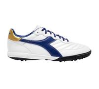 Diadora Chaussures de Futsal Brasil 2 R Tfr pour Homme, Blanc Mazarine Bleu Or, 40.5 EU