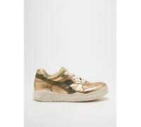 Diadora - Baskets Dorée en Cuir Laminé - Femme - Chaussures - Jaune - Taille: 37 EU