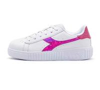 Diadora Game Step P Lacquered PS Chaussure de Gymnastique, White/Pink Lemonade, 31 EU