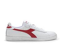 Diadora Game L Low Waxed, Chaussure de Gymnastique, White/Red Pepper,