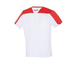 Diadora Garçon, Team T-Shirt Blanc, Rouge, S Vêtement d'extérieur, S