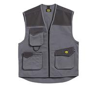 GILET DIADORA 3 POCHES GRIS MÉTAL MOVER POLY - 160302750700 34/36 (S)