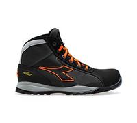 Diadora Homme Glove Tech Hi Pro S3 SRA HRO ESD Chaussure Bateau, Asphalt/Orange Fluo, 45 EU