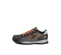 Diadora Homme Glove Tech Low Pro S1P SRA HRO ESD Chaussure de Piste d'athlétisme, Asphalt/Orange Fluo, 43 EU