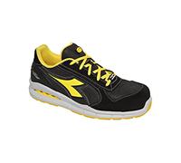 Diadora Homme Run Net AIRBOX Low S1P SRC Chaussure de Piste d'athlétisme, Black/Anthracite, 45 EU