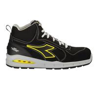 Diadora Homme Run Net AIRBOX Mid S3 SRC Chaussure de Piste d'athlétisme, Black/Black, 44 EU