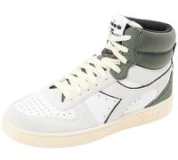 Diadora Magic Basket Mid Suede, Baskets Unisexe-Adulte, White/Dark Forest, 36 EU, White Dark Forest, 36 EU