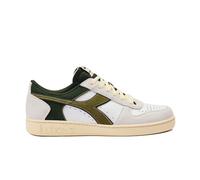 Diadora Mixte Magic Basket Low Suede Leather Chaussure de Gymnastique, Blanc, 44 EU