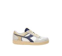 Diadora Mixte Magic Basket Low Suede Leather Chaussure de Gymnastique, Blanc, 45.5 EU