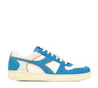 Diadora Mixte Magic Basket Low Suede Leather Chaussure de Gymnastique, Royal White, 45 EU