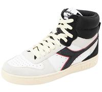 Diadora Mixte Magic Basket Mid Suede Chaussure de Gymnastique, White Ferrari Red Italy, 40.5 EU