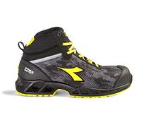 DIADORA Mixte Shark Stable Impact Mid S3 SRC ESD Chaussure Bateau, Noir/Gris, 42 EU